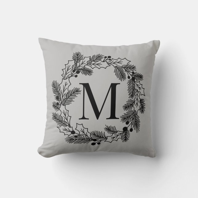 Farmhouse Signature Kerstmis Wreate Kussen (Voorkant)