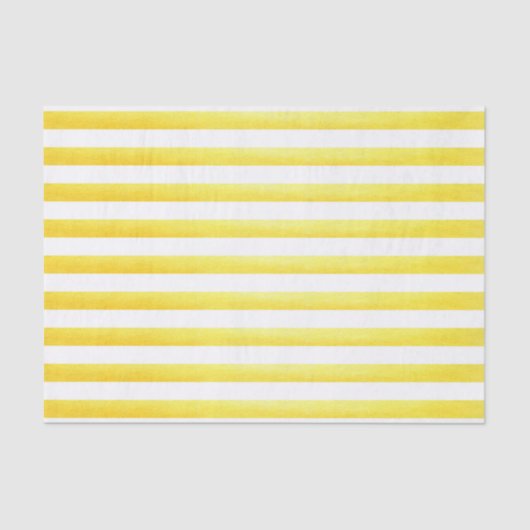 Farmhouse stijl Lemon Striped Tissue Paper Tissuepapier (Voorkant)