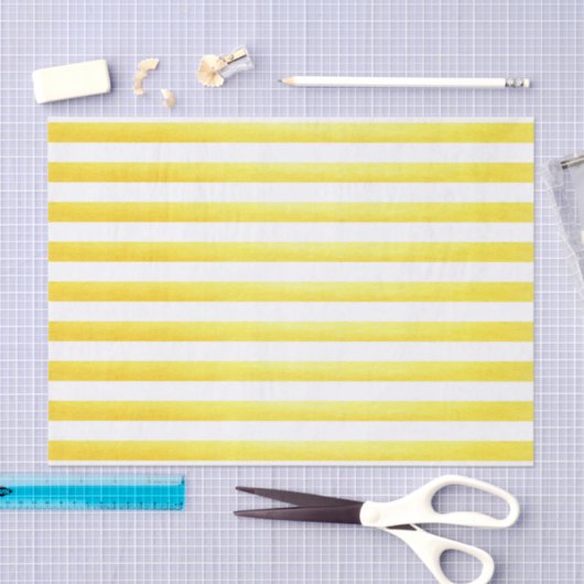 Farmhouse stijl Lemon Striped Tissue Paper Tissuepapier (Craft)