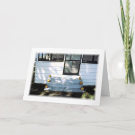 Farmhouse Stoop met pompoenen leeg Wenskaart Kaart