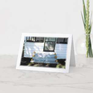Farmhouse Stoop met pompoenen leeg Wenskaart Kaart