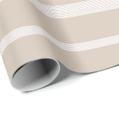 Farmhouse Striped Gift Wrap Kraft White Cadeaupapier (Rol Hoek)