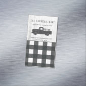 Farmhouse Style Black White Buffalo Pset Wood Magnetisch Visitekaartje (Voorbeeld)