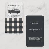 Farmhouse Style Black White Buffalo Pset Wood Visitekaartje (Voorkant / Achterkant)