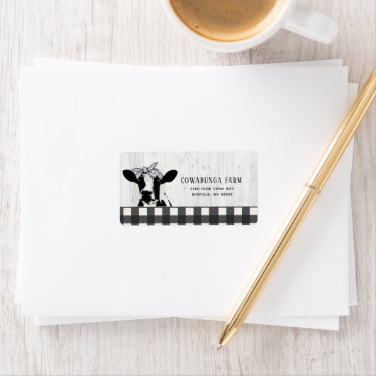 Farmhouse Style Black White Pset Koe Wood Label (Insitu)