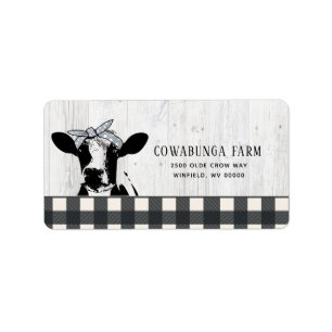 Farmhouse Style Black White Pset Koe Wood Label