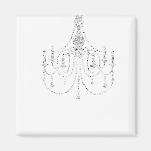 Farmhouse Style Distress Chandelier T-Shirt voor Magneet