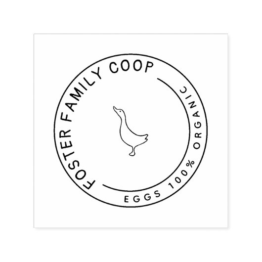 Farmhouse Style Duck Egg carton Stamp Classic Zelfinktende Stempel (Design)