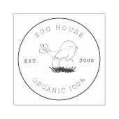 Farmhouse Style Egg Carton Stamp Family Business Rubberstempel (Afrduk)