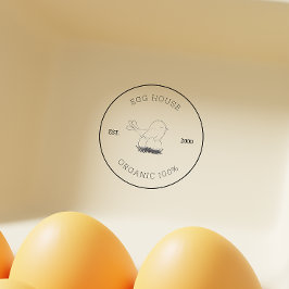 Farmhouse Style Egg Carton Stamp Family Business Rubberstempel