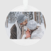 Farmhouse Style Family Monogram Name Wreatfoto Ornament (achterkant)