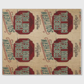 Farmhouse Style Grain Sack-ontwerp Cadeaupapier (Vlak)