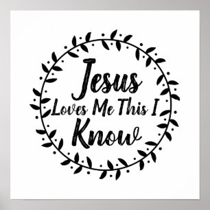 Farmhouse Style Jesus houdt van me Rustic Vine Wre Poster