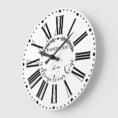 Farmhouse Style Laurel Monogramname Name Custom La Grote Klok (Hoek)