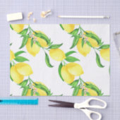 Farmhouse Style Lemon op een papier uit een wijnst (Craft)