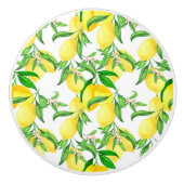 Farmhouse Style Lemons op een vine keramische knop (Voorkant)