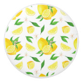 Farmhouse Style Lemons/Slicks Ceramic Knob. Keramische Knop (Voorkant)