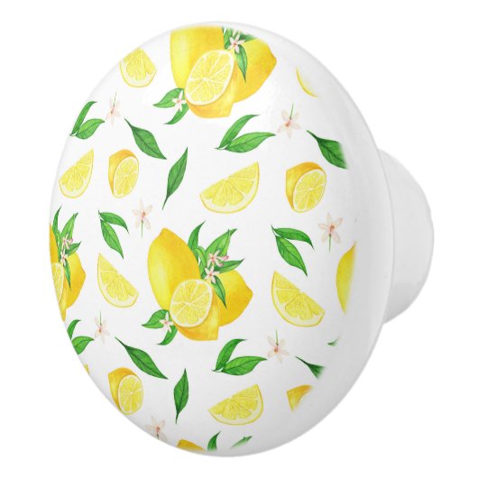 Farmhouse Style Lemons/Slicks Ceramic Knob. Keramische Knop (Rechts)