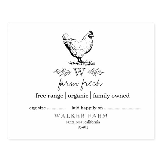 Farmhouse Style Monogram Eieren Kartonnen Stempel (Afrduk)