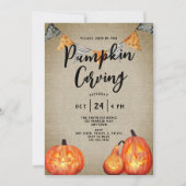 Farmhouse Style Pumpkin Carving Party Uitnodiging (Voorkant)