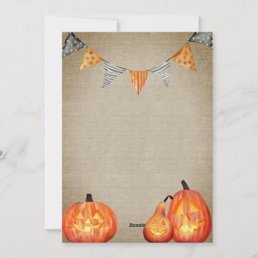 Farmhouse Style Pumpkin Carving Party Uitnodiging (Achterkant)