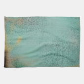 Farmhouse Style Rustisch Antiek Blauwgroen Faux La Theedoek (Horizontaal)