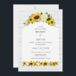 Farmhouse Sunflower Rustic Digital Wedding Kaart<br><div class="desc">Een land- en boerderijvriendelijke uitnodiging voor een rustige bruiloft in een  boog met een zonnebloempitoft die perfect is voor uw werf,  land of buitenbruiloft. Pas je aan met je trouwgegevens. Druk uitnodigingen af of download een digitale versie om deze met familie en vrienden te delen.</div>