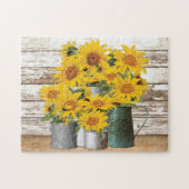 Farmhouse Sunflowers Jigsaw Puzzle Legpuzzel (Horizontaal)