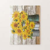Farmhouse Sunflowers Jigsaw Puzzle Legpuzzel (Verticaal)