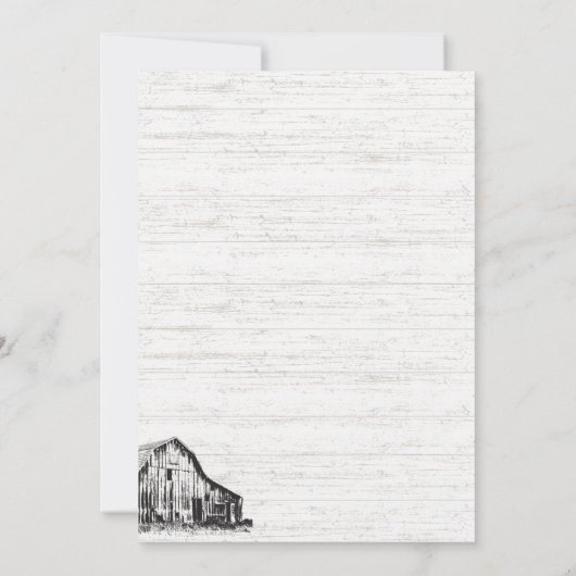 Farmhouse Table Seating Kaart (Achterkant)