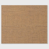 Farmhouse tan Kornbrand burlap fabric rustig Cadeaupapier (Vlak)