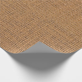 Farmhouse tan Kornbrand burlap fabric rustig Cadeaupapier