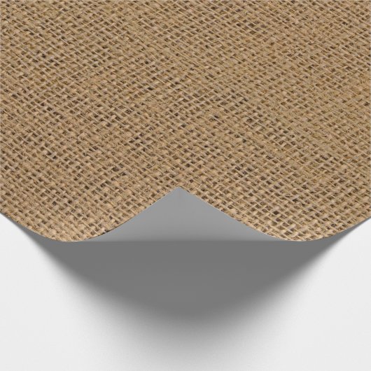 Farmhouse tan Kornbrand burlap fabric rustig Cadeaupapier (Hoek)