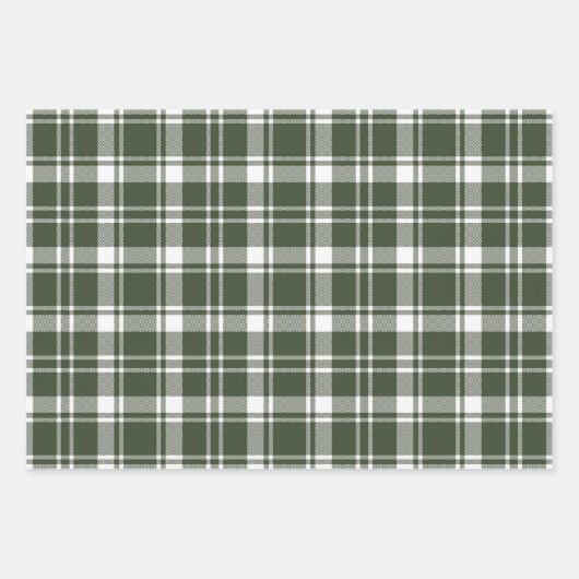 Farmhouse Tartan Pset Green en Red Inpakpapier Vel (Voorkant)