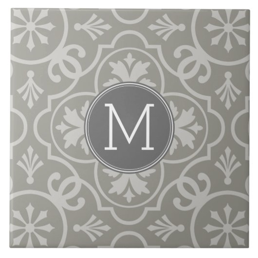 Farmhouse Tegel Pattern Custom Monogram Tegeltje (Voorkant)