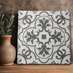 Farmhouse Tegel Pattern - grijs en gebroken wit Tegeltje<br><div class="desc">Een populair ontwerp met neutrale kleuren. Trendy kleuren en patronen voor uw huis.</div>