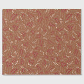 Farmhouse terracotta rustic foliage met schaars pa cadeaupapier (Vlak)