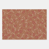 Farmhouse terracotta rustic foliage met schaars pa inpakpapier vel (Voorkant)