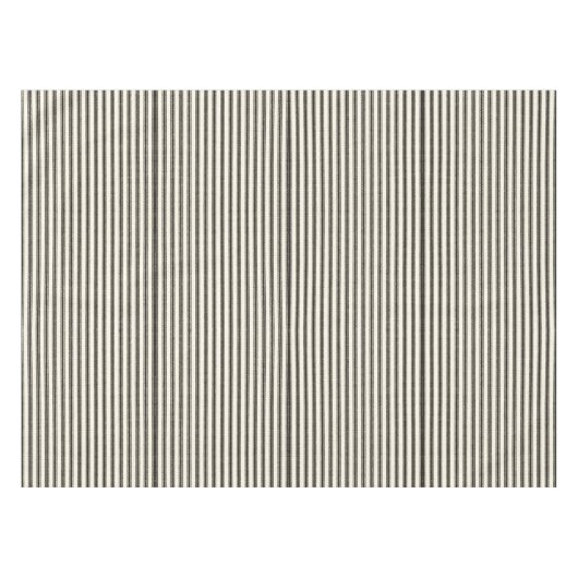 Farmhouse-Ticking-Black-White Tafelkleed (Voorkant (Horizontaal))