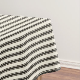 Farmhouse-Ticking-Black-White Tafelkleed