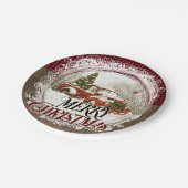 Farmhouse Truck Rustin Country Kerstmis Papieren Bordje (Gekanteld)