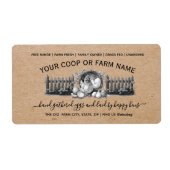 Farmhouse Vintage Egg Carton  Etiket (Voorkant)