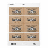 Farmhouse Vintage Egg Carton  Etiket (Full Sheet)