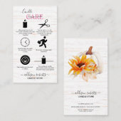 Farmhouse Waterverf Herfst Kaartenzorg Visitekaartje (Voorkant / Achterkant)