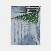 Farmhouse Waterverf kerstgeschriften Fleece Deken (Voorkant)