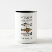 Farmhouse Welkom bij onze Lakehouse Fish Coffee Mo Mok (Midden)