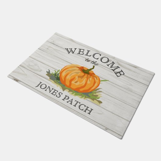 Farmhouse Welkom bij onze pompoenpleister Deurmat (Schuin)