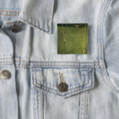 Farmhouse with Birch Trees, 1900 Vierkante Button 5,1 Cm (In situ)
