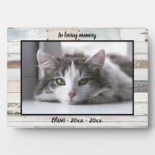Farmhouse Wood Cat Memorial Photo Keepomwille Plaq Fotoplaat (voorkant)
