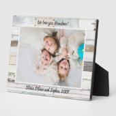 Farmhouse Wood Persoonlijke naam Foto Plaque Fotoplaat (Zijkant)